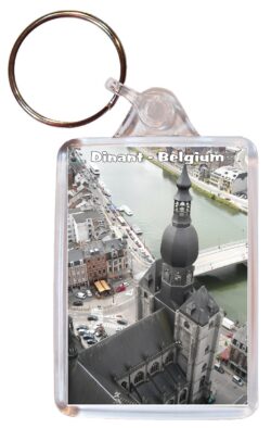 Dinant - Belgium - Double Sided Large Keyring Key Fob Chain Ring Gift Present Souvenir B3