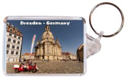 Dresden - Germany - Double Sided Large Keyring Key Fob Chain Ring Gift Present Souvenir G4