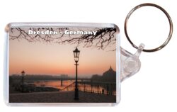 Dresden - Germany - Double Sided Large Keyring Key Fob Chain Ring Gift Present Souvenir G5