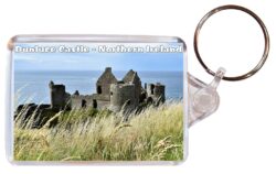Dunluce Castle - Northern Ireland - Double Sided Large Keyring Key Fob Chain Ring Gift Present Souvenir NI1
