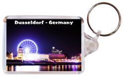 Dusseldorf - Germany - Double Sided Large Keyring Key Fob Chain Ring Gift Present Souvenir G5