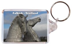 Falkirk - Scotland - Double Sided Large Keyring Key Fob Chain Ring Gift Present Souvenir E2