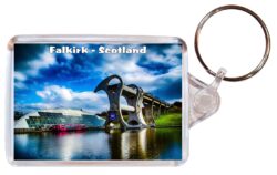 Falkirk - Scotland - Double Sided Large Keyring Key Fob Chain Ring Gift Present Souvenir E3