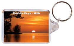 Florida Keys - USA - Double Sided Large Keyring Key Fob Chain Ring Gift Present Souvenir US2