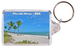 Florida Keys - USA - Double Sided Large Keyring Key Fob Chain Ring Gift Present Souvenir US4