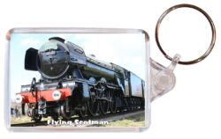 Flying Scotsman Steam Locomotive - Double Sided Large Keyring Key Fob Chain Ring Gift Present Souvenir M2