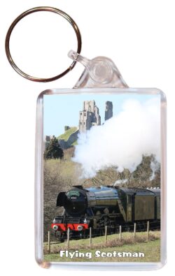 Flying Scotsman - Double Sided Large Keyring Key Fob Chain Ring Gift Present Souvenir M4