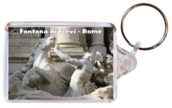 Fontana di Trevi - Italy - Double Sided Large Keyring Key Fob Chain Ring Gift Present Souvenir I3