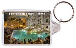 Fontana di Trevi - Italy - Double Sided Large Keyring Key Fob Chain Ring Gift Present Souvenir I4
