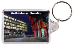 Gothenburg - Sweden - Double Sided Large Keyring Key Fob Chain Ring Gift Present Souvenir S7