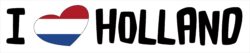 I Love Holland - Car Bumper Laptop Window Decal Sticker Heart Flag