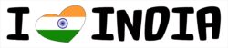 I Love India - Car Bumper Laptop Window Decal Sticker Heart Flag