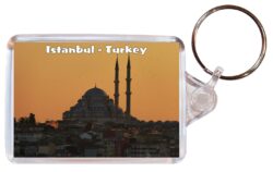 Istanbul - Turkey - Double Sided Large Keyring Key Fob Chain Ring Gift Present Souvenir T5