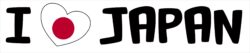 I Love Japan - Car Bumper Laptop Window Decal Sticker Heart Flag