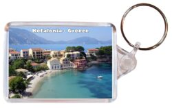 Kefalonia - Greece - Double Sided Large Keyring Key Fob Chain Ring Gift Present Souvenir G3