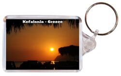 Kefalonia - Greece - Double Sided Large Keyring Key Fob Chain Ring Gift Present Souvenir G4