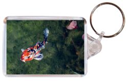 Koi - Double Sided Large Keyring Key Fob Chain Ring Gift Present Souvenir M4