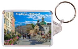 Karkow - Poland - Double Sided Large Keyring Key Fob Chain Ring Gift Present Souvenir P5