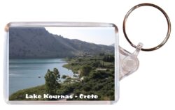 Lake Kournas - Crete - Greece - Double Sided Large Keyring Key Fob Chain Ring Gift Present Souvenir G1