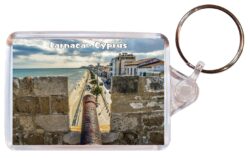 Larnaca - Cyprus - Double Sided Large Keyring Key Fob Chain Ring Gift Present Souvenir C6