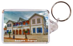 Larnaca - Cyprus - Double Sided Large Keyring Key Fob Chain Ring Gift Present Souvenir C2