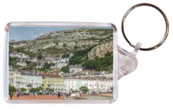 Llandudno - Wales - Double Sided Large Keyring Key Fob Chain Ring Gift Present Souvenir W1