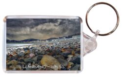 Llandudno - Wales - Double Sided Large Keyring Key Fob Chain Ring Gift Present Souvenir W2