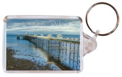 Llandudno - Wales - Double Sided Large Keyring Key Fob Chain Ring Gift Present Souvenir W3