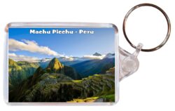 Machu Picchu - Peru - Double Sided Large Keyring Key Fob Chain Ring Gift Present Souvenir P2