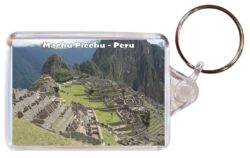 Machu Picchu - Peru - Double Sided Large Keyring Key Fob Chain Ring Gift Present Souvenir P3