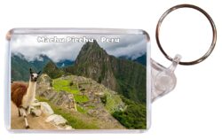 Machu Picchu - Peru - Double Sided Large Keyring Key Fob Chain Ring Gift Present Souvenir P4
