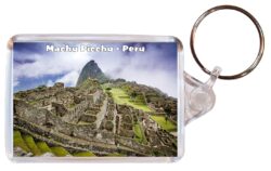 Machu Picchu - Peru - Double Sided Large Keyring Key Fob Chain Ring Gift Present Souvenir P5