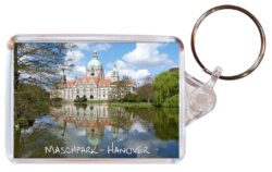 Maschpark - Hanover - Germany - Double Sided Large Keyring Key Fob Chain Ring Gift Present Souvenir G1