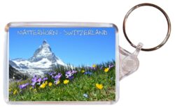 Matterhorn - Switzerland - Double Sided Large Keyring Key Fob Chain Ring Gift Present Souvenir S2