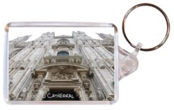 Duomo Cathedral - Milan - Italy - Double Sided Large Keyring Key Fob Chain Ring Gift Present Souvenir I4