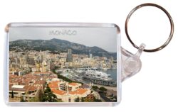 Monaco - Double Sided Large Keyring Key Fob Chain Ring Gift Present Souvenir S4