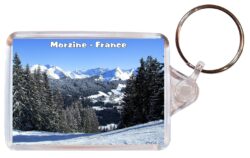 Morzine - France - Double Sided Large Keyring Key Fob Chain Ring Gift Present Souvenir F1