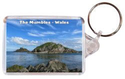 The Mumbles - Wales - Double Sided Large Keyring Key Fob Chain Ring Gift Present Souvenir W1