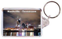 Nashville - Tennessee - USA - Double Sided Large Keyring Key Fob Chain Ring Gift Present Souvenir US2