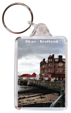 Oban - Scotland - Double Sided Large Keyring Key Fob Chain Ring Gift Present Souvenir S1