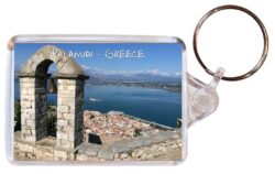 Palamidi - Greece - Double Sided Large Keyring Key Fob Chain Ring Gift Present Souvenir G1