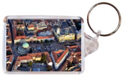 Pecs - Hungary - Double Sided Large Keyring Key Fob Chain Ring Gift Present Souvenir H2