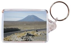 Andes - Peru - Double Sided Large Keyring Key Fob Chain Ring Gift Present Souvenir P1