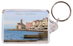 Piran - Slovenia - Double Sided Large Keyring Key Fob Chain Ring Gift Present Souvenir S1