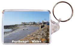Porthcawl - Wales - Double Sided Large Keyring Key Fob Chain Ring Gift Present Souvenir W1