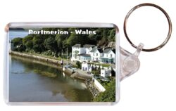 Porthmerion - Wales - Double Sided Large Keyring Key Fob Chain Ring Gift Present Souvenir W2