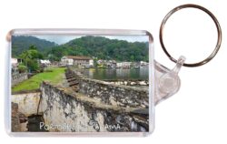 Portobelo - Panama - Double Sided Large Keyring Key Fob Chain Ring Gift Present Souvenir P1