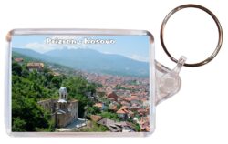 Prizren - Kosovo - Double Sided Large Keyring Key Fob Chain Ring Gift Present Souvenir S1