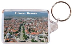 Prizren - Kosovo - Double Sided Large Keyring Key Fob Chain Ring Gift Present Souvenir S2