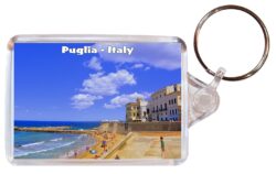 Puglia - Italy - Double Sided Large Keyring Key Fob Chain Ring Gift Present Souvenir S2